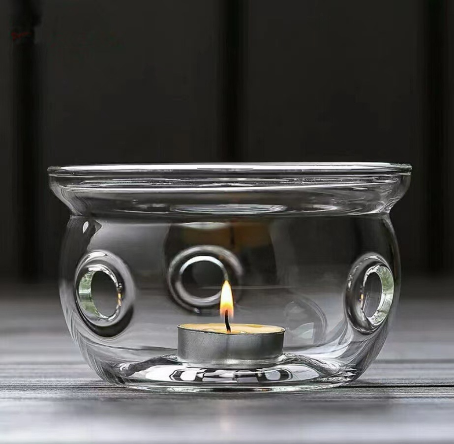 Clear Glass Candle Teapot Warmer